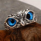 Attractive Silver Plated Owl Ring